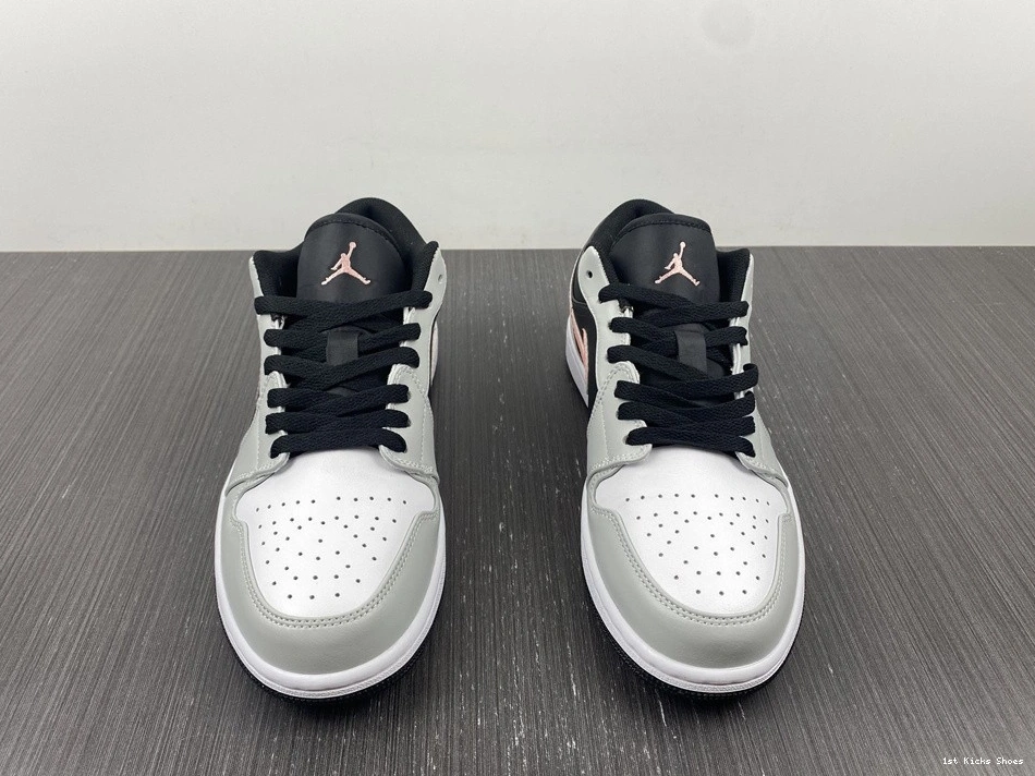 Air 1 Low Jordan Black 553558-062 Pink Grey White 1001
